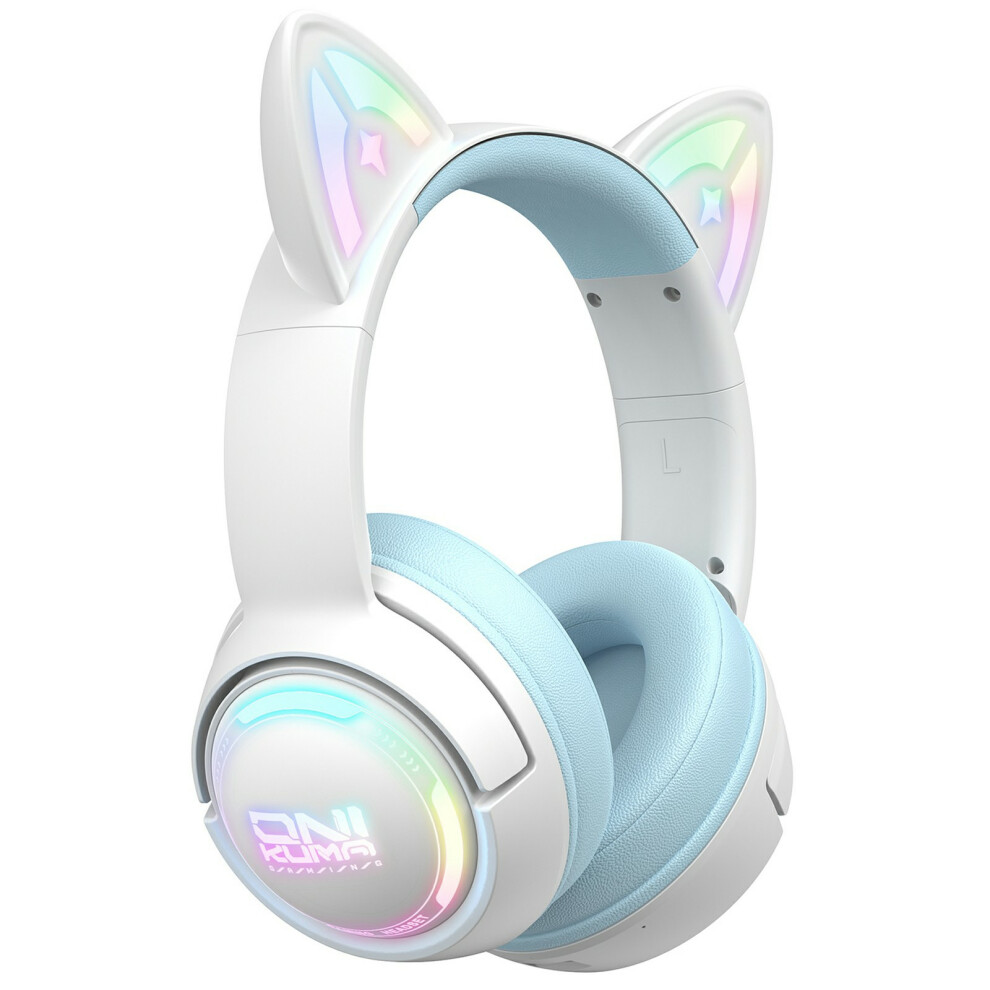 (Blue) Headphones Wireless Over-Ear Headphone With Mic Blue 6914277328337