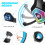 (BlackBlue) Headphones Computer Headphone with Adapter Cable 3