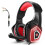 (BlackRed) Headphones Computer Headphone with Adapter Cable 1