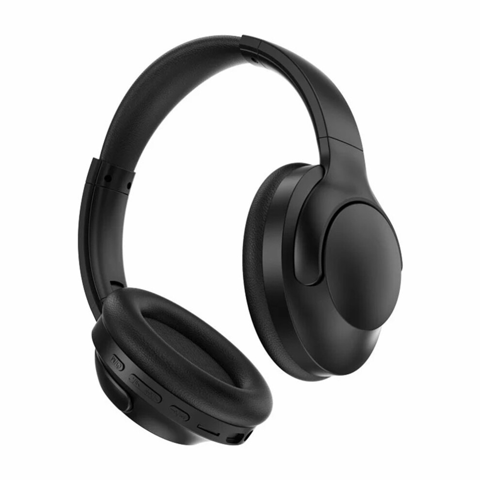 (Black) Headphones Bluetooth-Compatible Headset With Mic Black 6914276802777