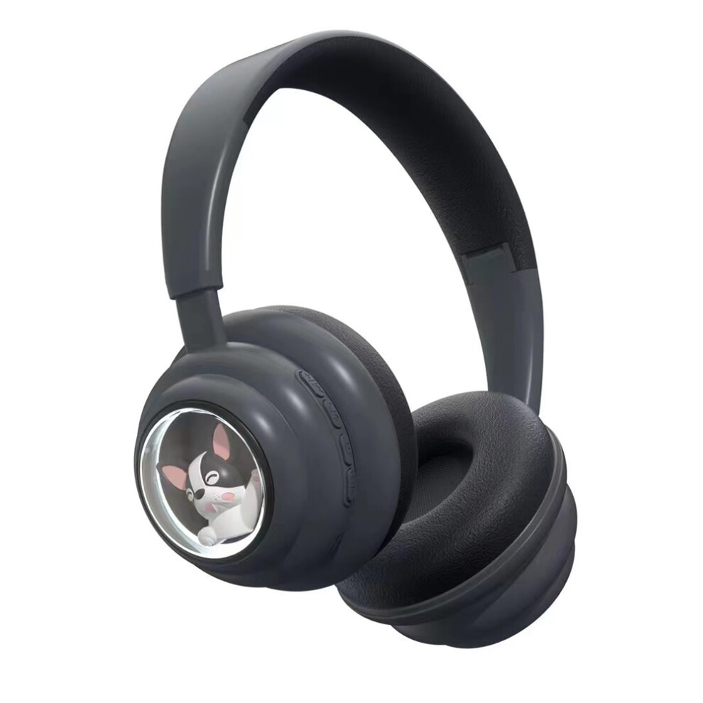 (Black) Headphones Th Rgb Lights Wired Wireless Headset Black 6914277895341