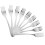 9pcs Cake Forks Stainless Steel Set Silver Easy To Clean 3