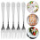 9pcs Cake Forks Stainless Steel Set Silver Easy To Clean 6