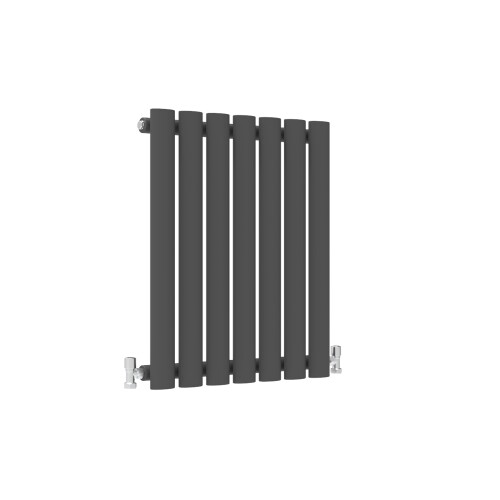 AICA (Single, 600x413mm) Anthracite Central Heating Oval Column Radiators