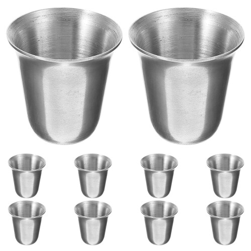 10 pcs Stainless Steel Communions Portable Religious Drinking Cup