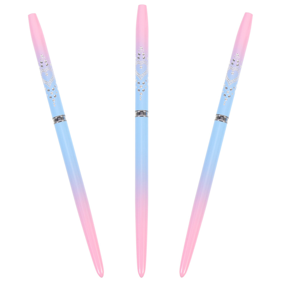 Inoomp 3Pcs Chic Metal Nail Brush Drawing Pens Assorted Colors For Nail Art