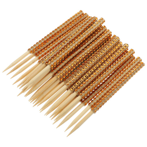 30Pièces Bâtons De Lollipops En Bambou Khaki Pour Dessert 2