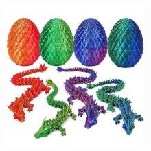 (A Set 4PCS) 3D Printed Dragons Eggs Flexible Desk Figure Decor for Living Room Bedroom
