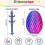 (Rainbow) 3D Printed Dragons Eggs Flexible Desk Figure Decor for Living Room Bedroom 5