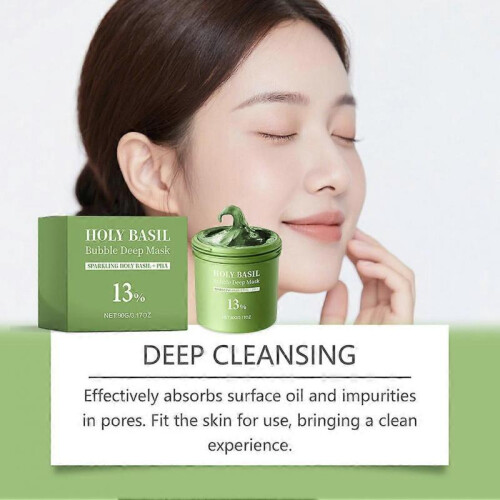 (3pcs) Holy Basils Bubble Deep Mask Pore Blackhead Deep Cleansing Mask Skin Care Products 2
