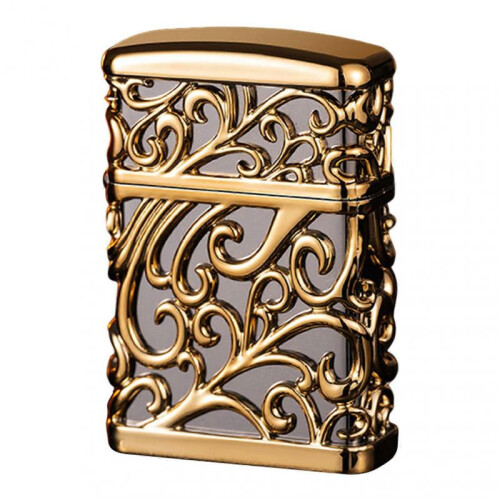 (Golden Ice) Portable Metal Lighter Adjustables Windproof Butane Torch Lighter for Lighter Lover