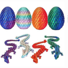 (B Set 4PCS) 3D Printed Dragons Eggs Flexible Desk Figure Decor for Living Room Bedroom