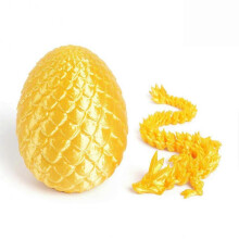 (Glod) 3D Printed Dragons Eggs Flexible Desk Figure Decor for Living Room Bedroom
