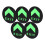 5Stk Exit Orientierung Sticker Acryl Leuchtend Boden 11