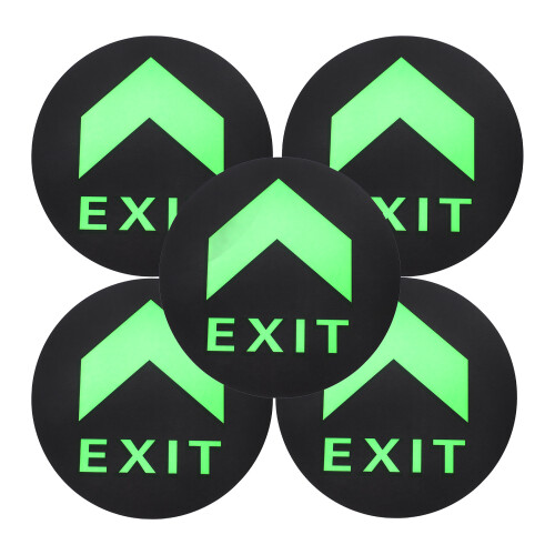 5Stk Exit Orientierung Sticker Acryl Leuchtend Boden