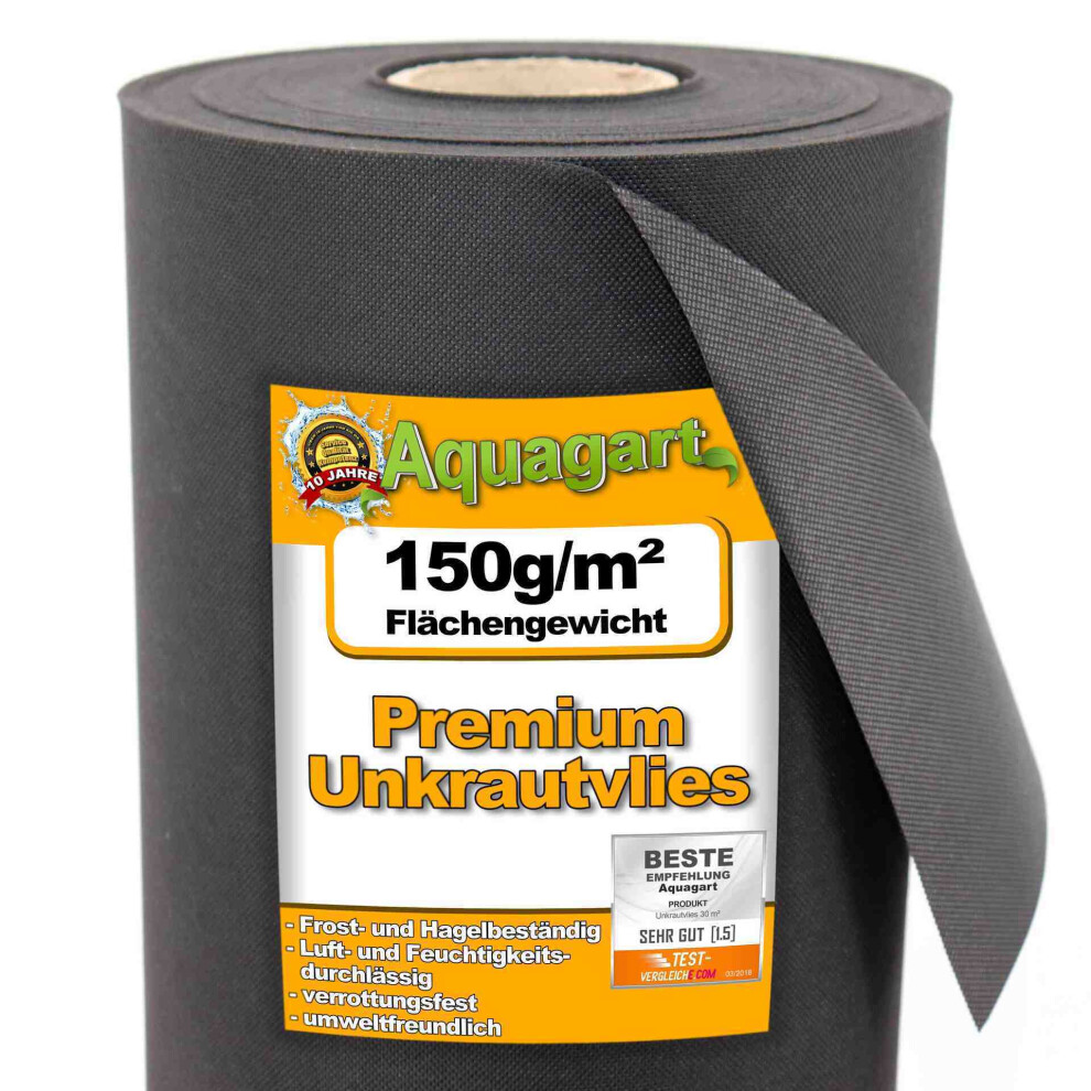 255 mÂ² Garden fleece Weed control fabric Weed liner Mulch fabric 150 g/mÂ² 1.5 m wide-image-OPC-PJFNKTH-NEW