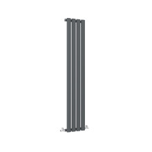 (Single, 1600x236mm) Anthracite Central Heating Oval Column Radiators