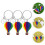 5 Pack Hot Air Balloon Keyring Pendant Travel Memory Charm 11