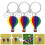 5 Pack Hot Air Balloon Keyring Pendant Travel Memory Charm 10