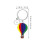 5 Pack Hot Air Balloon Keyring Pendant Travel Memory Charm 2