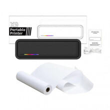 (Black) Portable A4 Thermal Printer Wireless Compact Rechargeable Printer for Home Office Travel