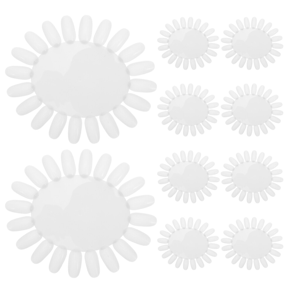 Ohphcall 10 Pcs Nail Polish Display Board Decoration Fake Case Art Tips Wheel