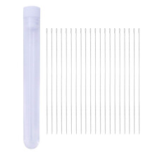 Beading Needles With Storage Bottle, 20 Pieces, Seed Bead Needle Set, Steel, For Crafting And Jewelry Making