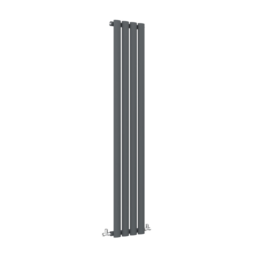 Aica (Single, 1800X236mm) Central Heating Oval Column Radiators Anthracite