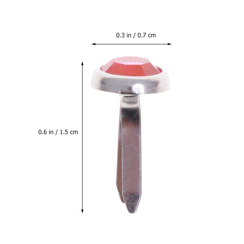 50 Pcs -inlaid Decorative Studs Mini Round Brads Scrapbooking 1
