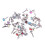 50 Pcs -inlaid Decorative Studs Mini Round Brads Scrapbooking 4