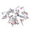 50 Pcs -inlaid Decorative Studs Mini Round Brads Scrapbooking 1