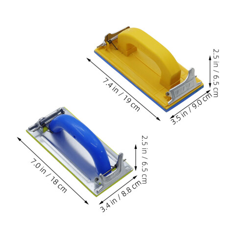 2 Pcs Sandpaper Sander Manual Polishing Holder Grinding Work 1