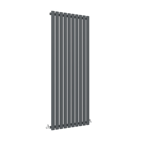 AICA (Single, 1800x590mm) Anthracite Central Heating Oval Column Radiators