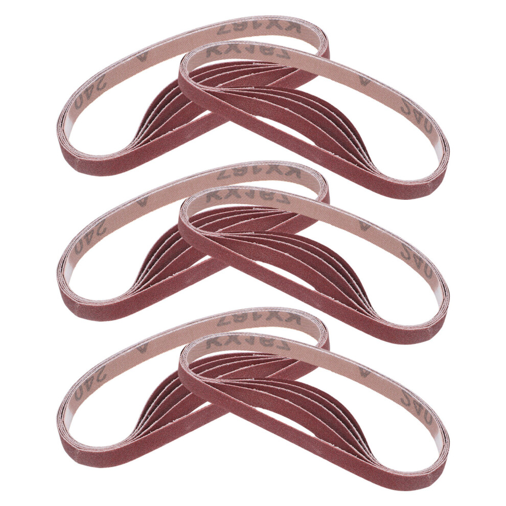 30 Pcs Brown Corundum Sand Belt Sandpaper Roll Sander Belts Pneumatic 3032903840251