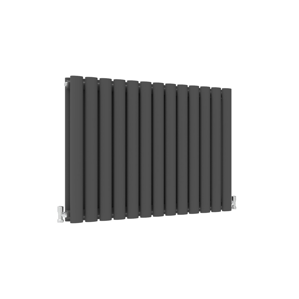 Aica (Double, 600X767mm) Central Heating Oval Column Radiators Anthracite