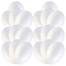 20St Foam Eieren Wit Voor Paasversiering En Kinder Knutselplezier