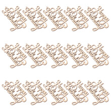 15Pcs Wooden Party Signs Khaki Hanging Birthday Decor Eco Wood Pieces