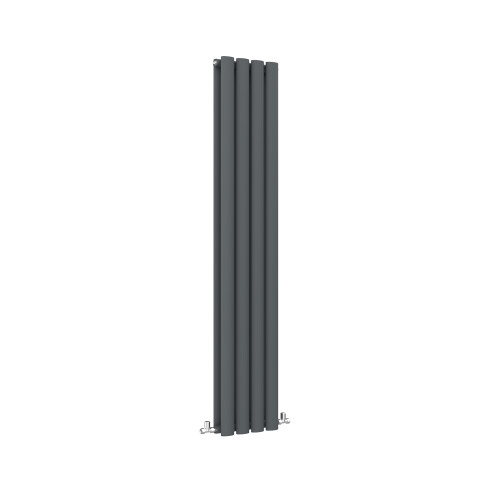 AICA (Double, 1600x236mm) Anthracite Central Heating Oval Column Radiators