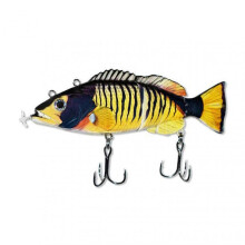 (G) Rechargeable Electric Fishing Lure with LED Light Life-like Bass Swimbait for Night Deep Sea Fishing