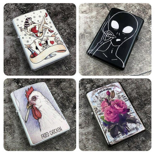(8) Fallout Themed Lighter Windproof Butane Refillable Cool Retro Card Lighter for Men Fans Great Dad Present Idea 2