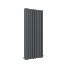 (Double, 1600x590mm) Anthracite Central Heating Oval Column Radiators