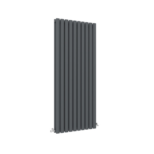 AICA (Double, 1600x590mm) Anthracite Central Heating Oval Column Radiators