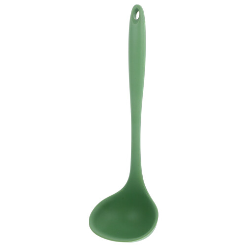 Green Silicone Ladle Spoon Safe Heat-Resistant Large Serving Tool