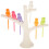 Tree And Bird Shaped Plastic Toothpick Fruit Fork (White) 10