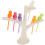 Tree And Bird Shaped Plastic Toothpick Fruit Fork (White) 7