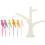 Tree And Bird Shaped Plastic Toothpick Fruit Fork (White) 3