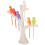 Tree And Bird Shaped Plastic Toothpick Fruit Fork (White) 8