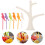 Tree And Bird Shaped Plastic Toothpick Fruit Fork (White) 2