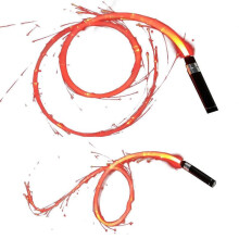 (Yellow) Hand Throwing Glowing Fiber Whip Ambient Light Props