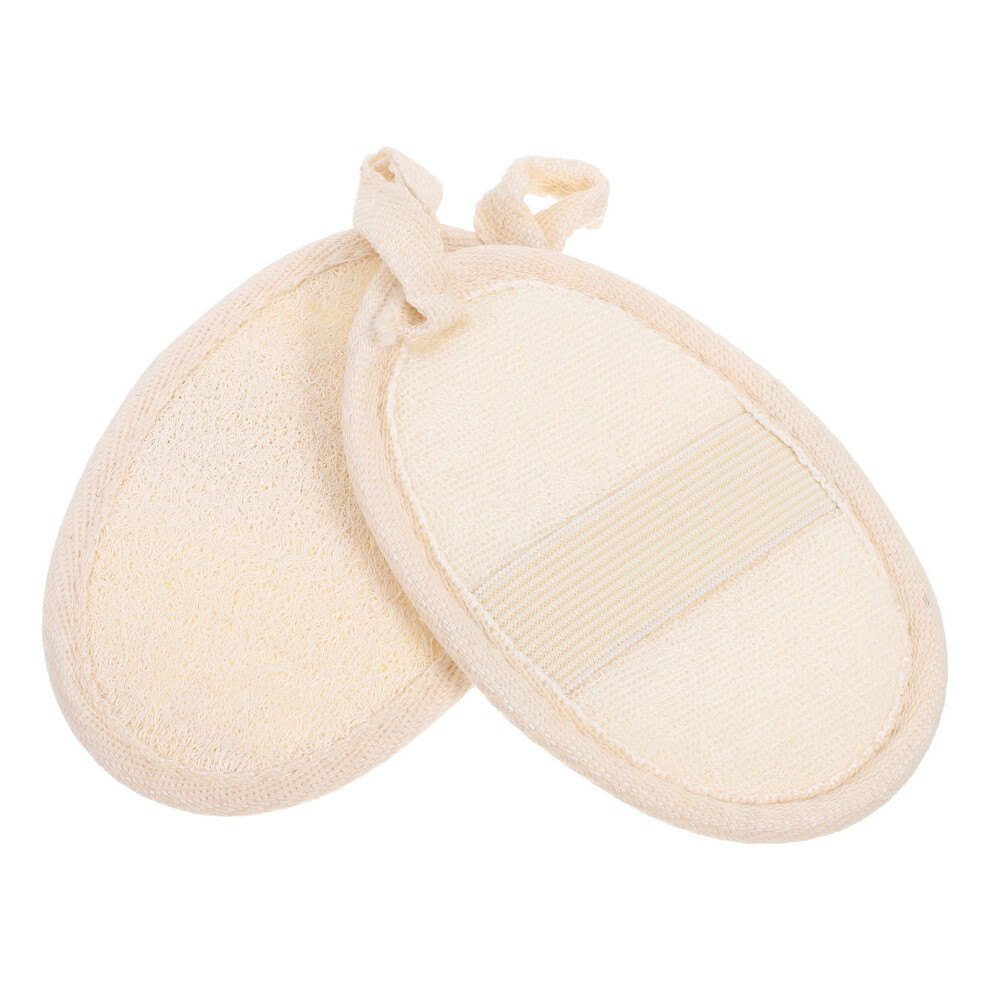 Artibetter Beige Worgeous 2 Pcs Bath Sponges For Shower Exfoliating Loofah